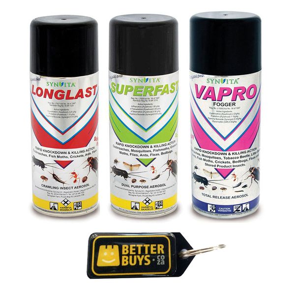 Aerosol Insect Repellent - Pest Control Combo Set &amp; Gel Key Holder