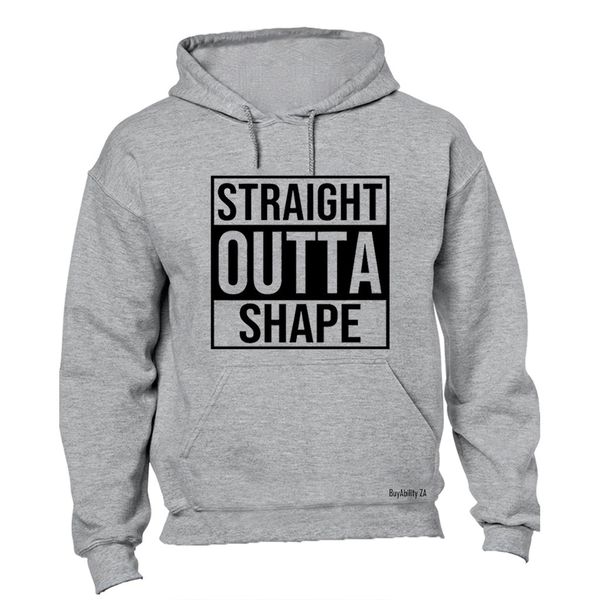 Straight Outta Shape - Mens - Hoodie - Black