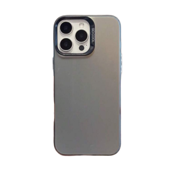 So Cool Metal Effect Protective Back Cover Compatible with iPhone 12