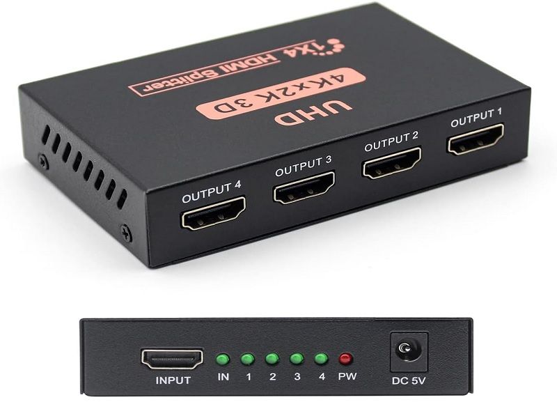 Zatech Ultimate 1x4 HDMI Splitter: Stunning 4-Screen AV Experience