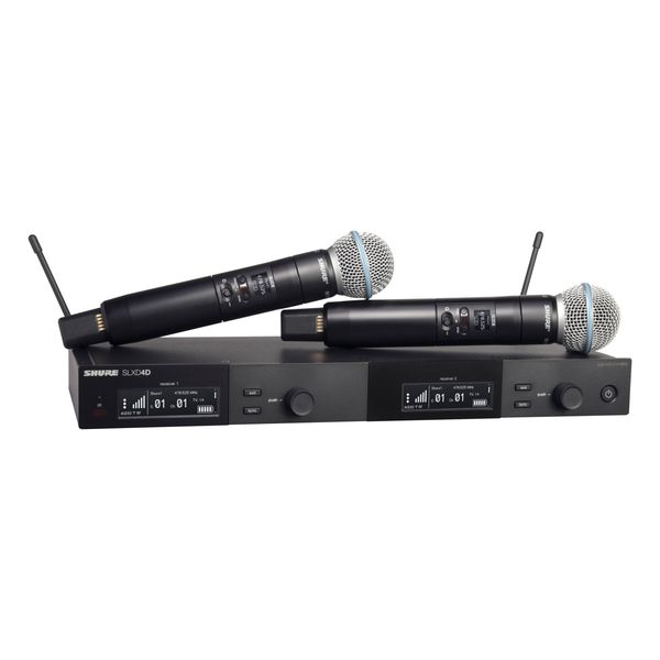 Shure SLXD24E-B58 -Dual Channel Digital Wireless Handheld Microphone System