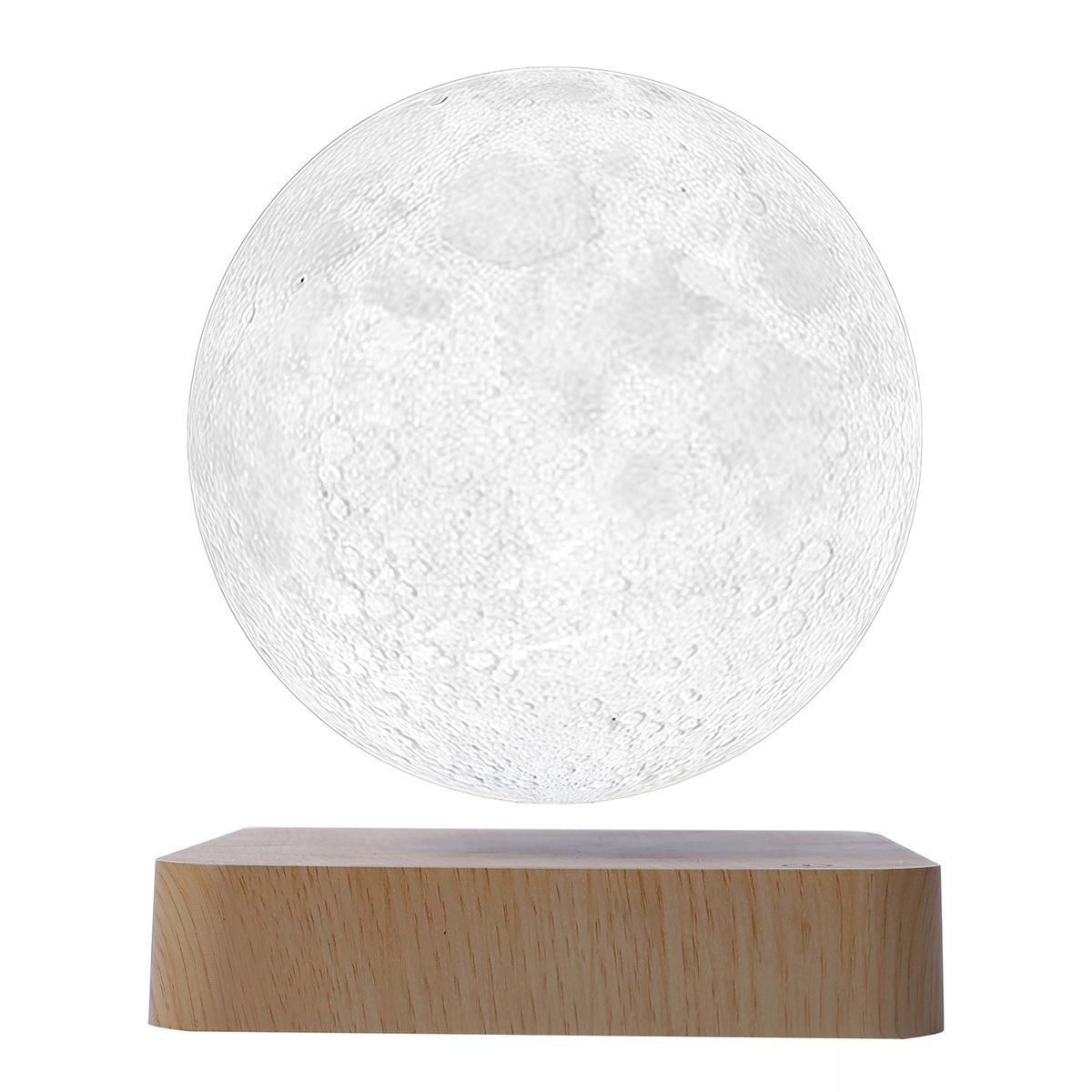 Magnetic levitation moon night light with 3 adjustable colors