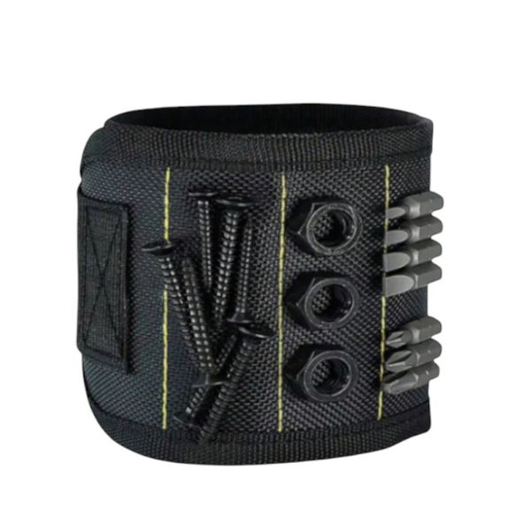 Multipurpose Magnetic Wristband Tool Holder- Black 1 Pack