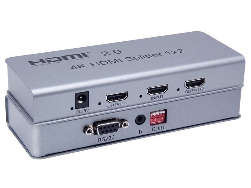 ZATECH 2PORT 4K@60Hz HDMI SPLITTER 1X2 (ZA-2PHDMIS-4K60HZ)