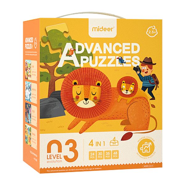 Mideer 4-in-1 Level Up Puzzles: Level 3 Natural Scenery