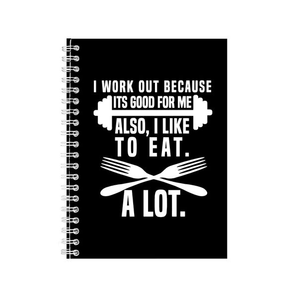 Workout Notebook Gym Gift Idea Writing Book Notepad Pad 25