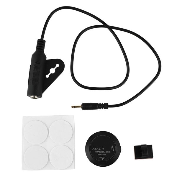 Acoustic Guitar Piezo Pickup - Soundhole Mic, Universal, Black
