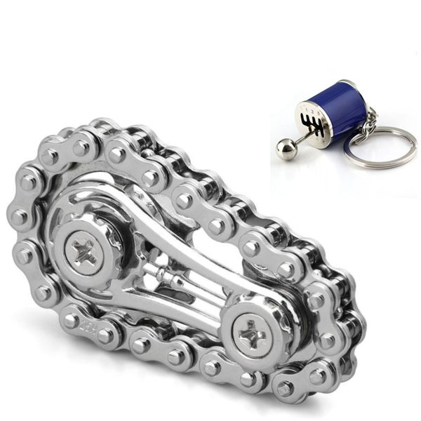 Metal Fidget Spinner &amp; Gearbox Keychain for Stress Relief &amp; Decor