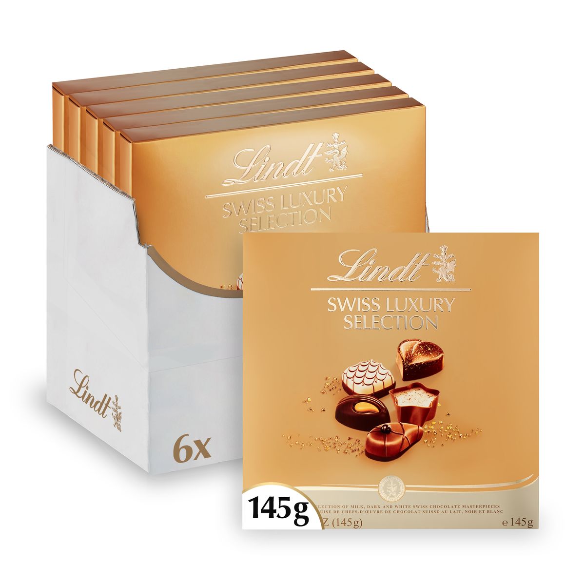 Lindt Swiss Luxury Chocolate Selection 145 g (Pack of 2)