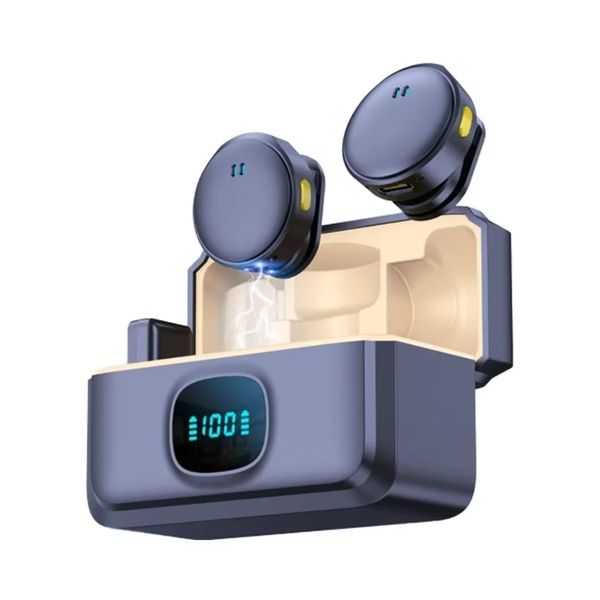 Wireless C-Type Lavalier Microphone, Plug &amp; Play, Active Noise Cancellation