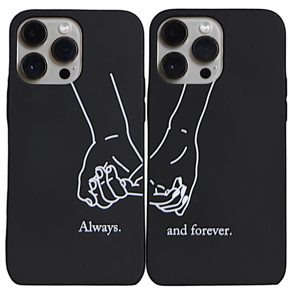 His &amp; Hers - Holding - Phone Case - Iphone 15 Pro Max Combo - Black