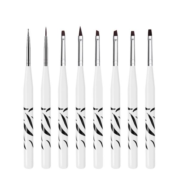 Zebra Acrylic Nail Brush Set