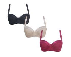 Plus Size Push Up Strapless Bra Padded Underwire Convertible Multiway Pack3 | Shop Today. Get it