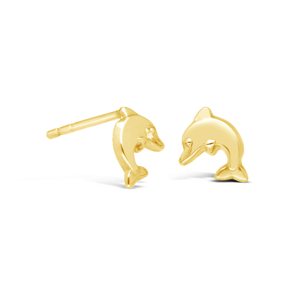 Broadway Jewellers - 9ct Yellow Gold Dolphin Stud Earrings