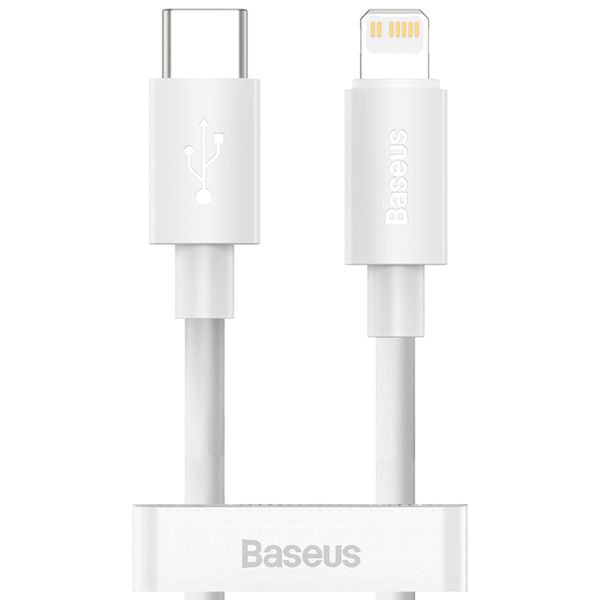 Baseus 20W - 1.5m Simple Wisdom USB-C to Lightning PD Cable (2PCS) - White