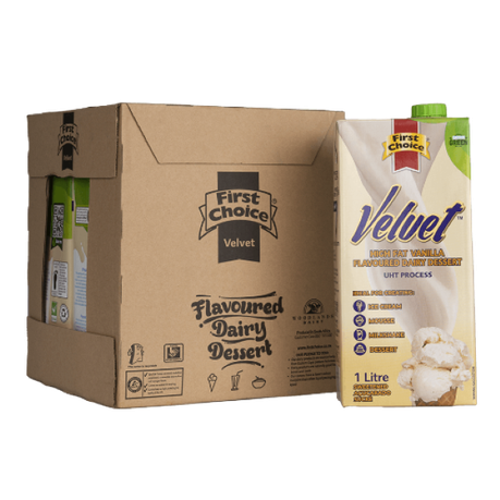 First Choice - Velvet Vanilla Flavored Dairy Dessert 6 x1L