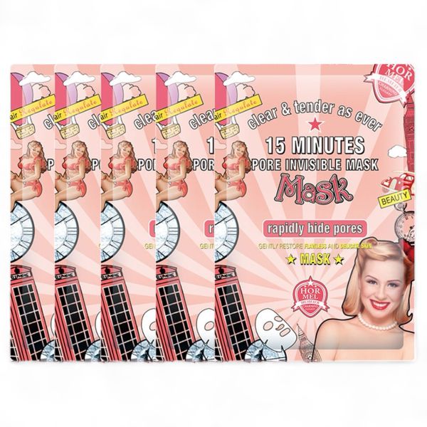 Set of 5 - 15 Minutes Pore Invisible Facial Mask Sheets