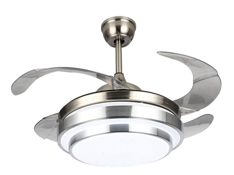 HOME IMPEX Fashion 4 Blade Ceiling Fan with Extendable Blades &amp; Light