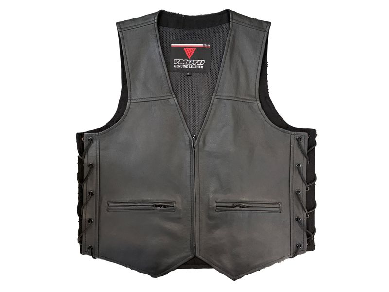 VMoto Mens Leather Waistcoat