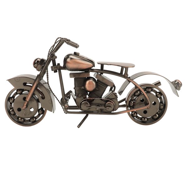 Retro Metal Motorbike Model Handicraft Vintage Iron Art Sculpture Ornament