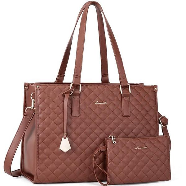 Lovevook Women's Laptop Bag with Insulated Lunch Compartment &amp; Purse