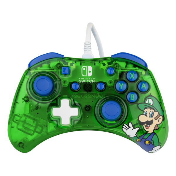 PDP Rock Candy Wired Controller: Luigi Lime - Switch