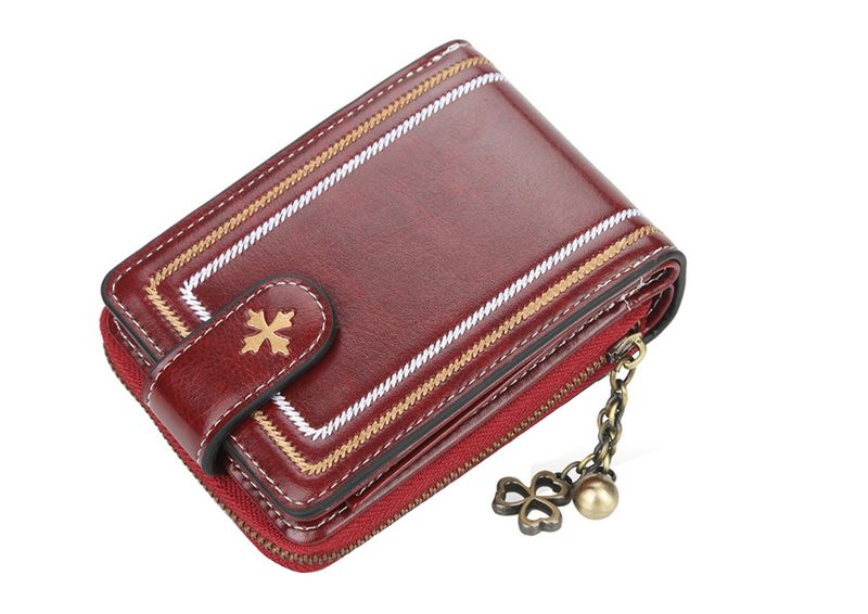 Baellerry Women's Iris PU BiFold Wallet Red