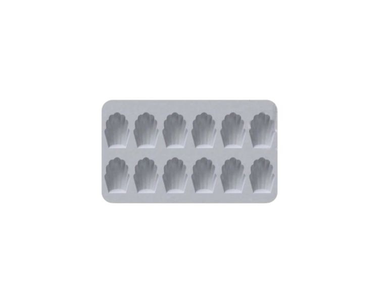 12-Cavity Aqua Shell Silicone Baking Pan - Grey