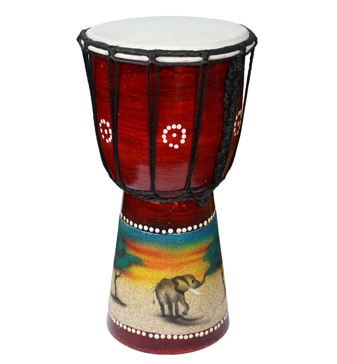 Djembe African Hand Drum - Elephant Print (30cm)