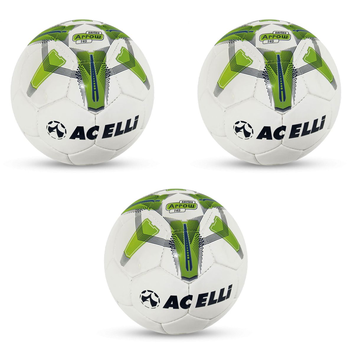 Acelli Arrow T45 Series V2 Soccer Ball Size 4 Football 3 Pack Buy