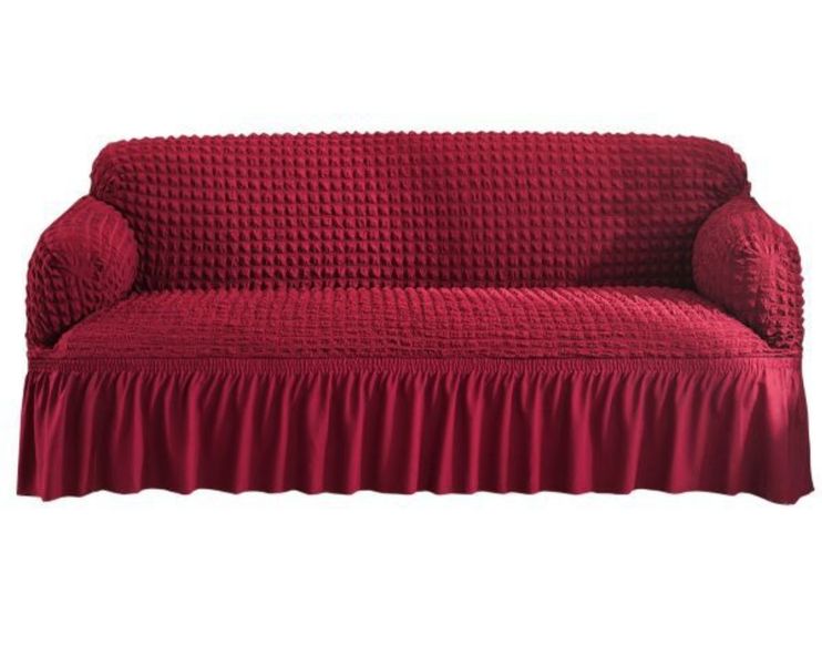 Stretchable Elastic Turkish Bubble Cover with Frill for Sofa 3 Seater