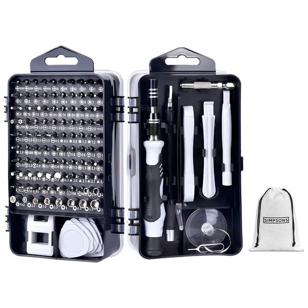 117 Piece Compact Universal Screwdriver Kit &amp; Simsons Bag