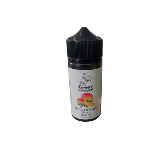 Cowboy Vapoory Vape Juice / E-liquid 100ml 3mg - Mango &amp; Peach