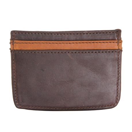 Genuine Leather Card Holder - Brown