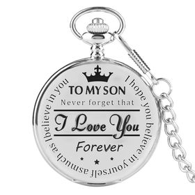 To My Son Quartz Pocket Watch - Silver | Shop Today. Get it Tomorrow ...