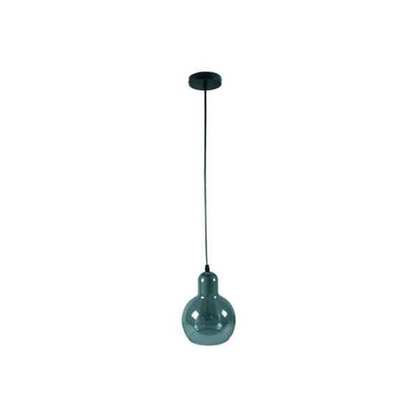 ACDC - 230v 40w E27 Pendant Light Gun Metal Glass