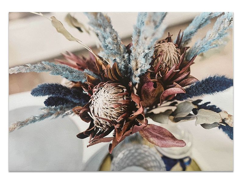 Disposable Paper Placemats - Protea Wildflower Bouquet