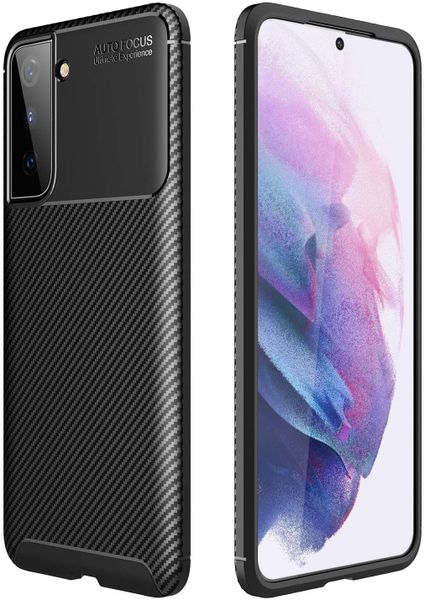 Tekron Premium Shock Resistant TPU Carbon Case for Samsung Galaxy S21 Plus