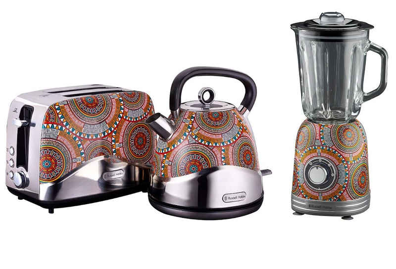Russell Hobbs - African Styled Toaster, Kettle and Glass Jug Blender Set