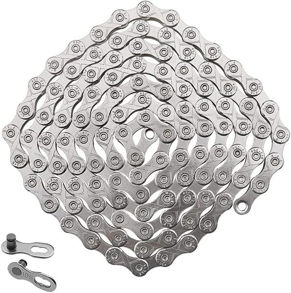 Bicycle Chain, 10-Speed, With 116 Links, Carbon Steel, Silver