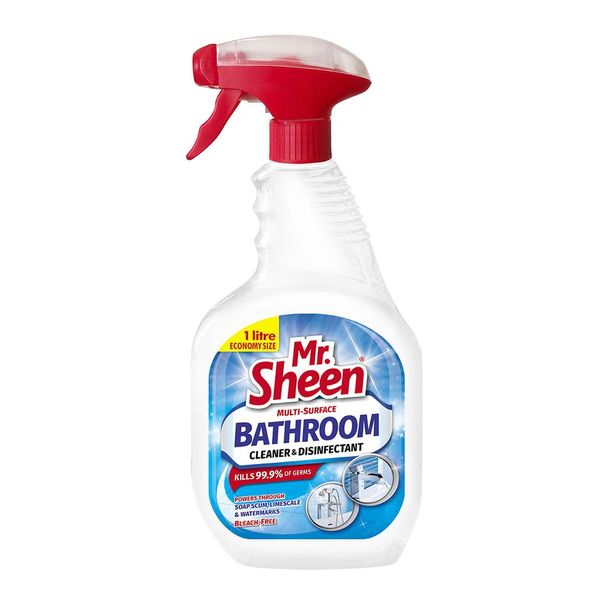 Mr Sheen Multi Surface Disinfectant Bathroom Cleaner 1L - 4 Pack
