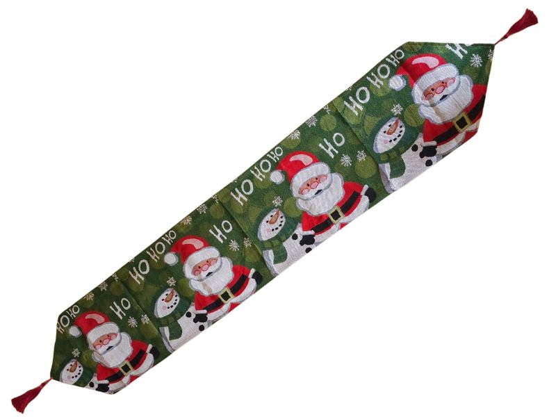 Table Runner 175cm by 33cm - Santa &amp; Snowman Pattern - Decorate with Style