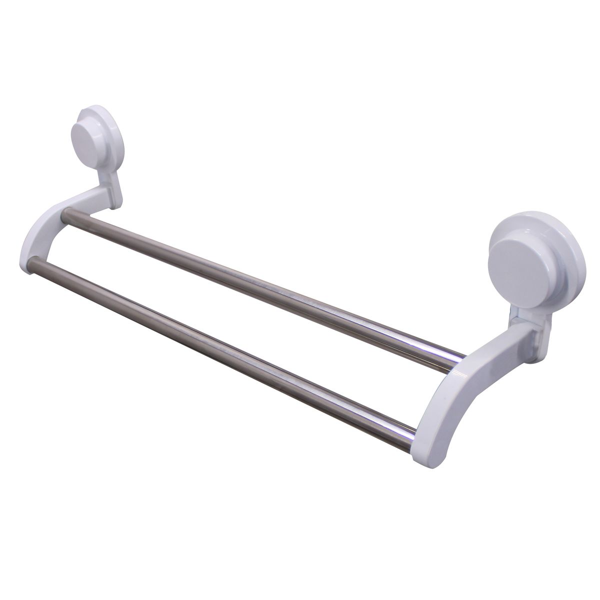 LMA 53x13cm No-Drill Multipurpose Suction Mounted Dual Towel Rail