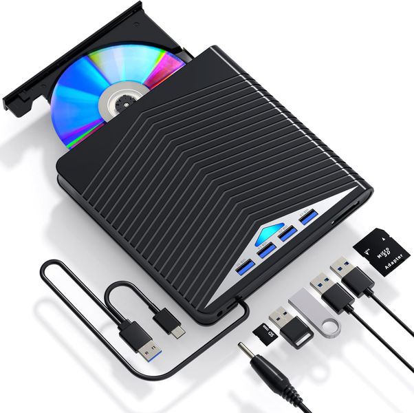 External CD DVD Drive 7 in 1 Burner USB 3.0