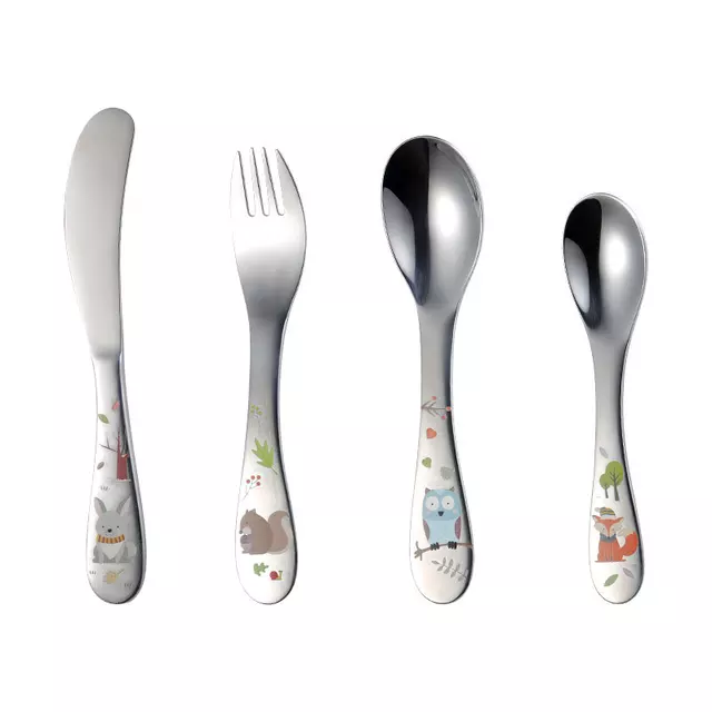 Stainless Steel Cutlery Set - Cartoon Animals | Buy Online in South ...