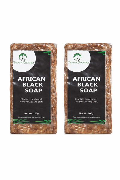 Tawana Organics| 2 x African Black Soap Bars