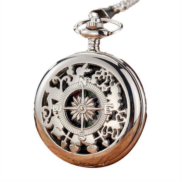 Silver New Compass Outdoor Mountain Climbing Classic Style