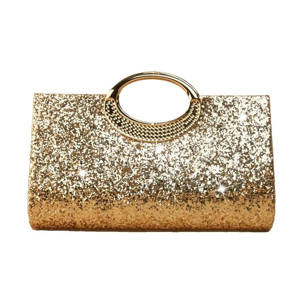 Evening Bag for Women Sparkly Pleated Clutch Purse for Wedding, Prom, Party
