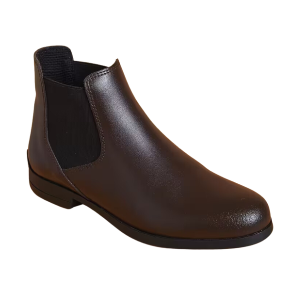 Fouganza Leather Horse Riding Jodhpur Boots 500 - Adult