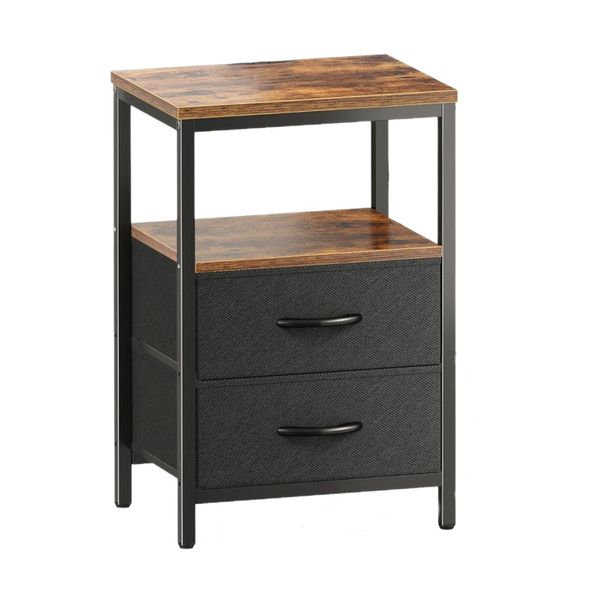 BedSide Table Storage Cabinet with 2 Drawers End Table Coffee Table